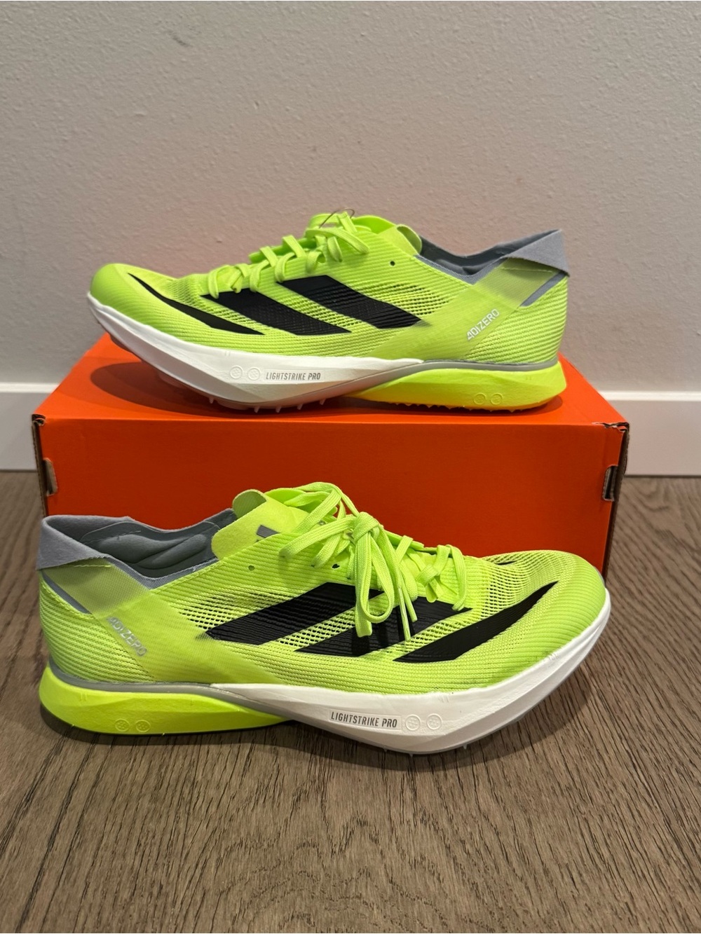 Adidas Adizero Avanti Spikes Lucid Lemon Track & Field Running NEW